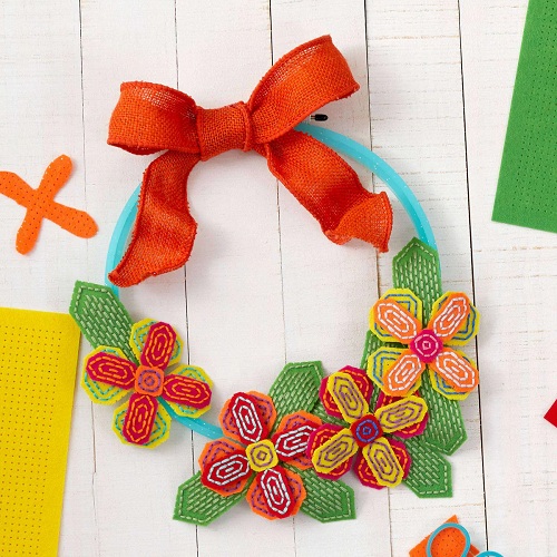 Free Sewing Hoop of Flower Pattern