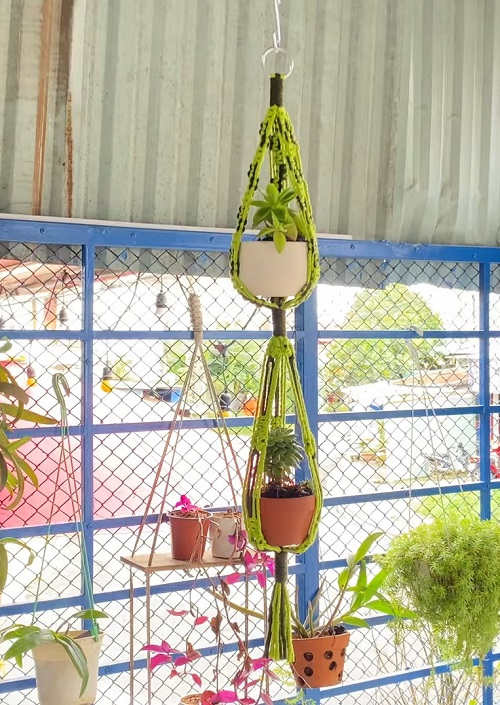 Macramé Two-Tier Plant Hanger