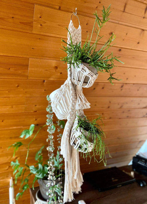 Tiered Macrame Plant Hanger Free Patterns 11