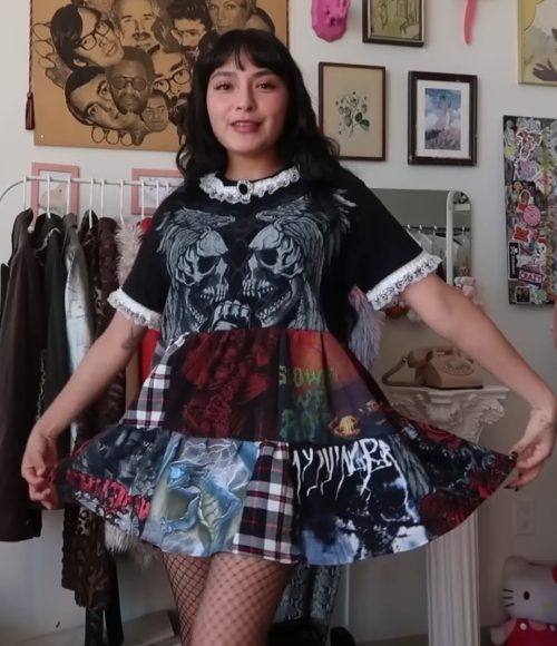 Upcycled t-shirt dress free sewing patterns 4