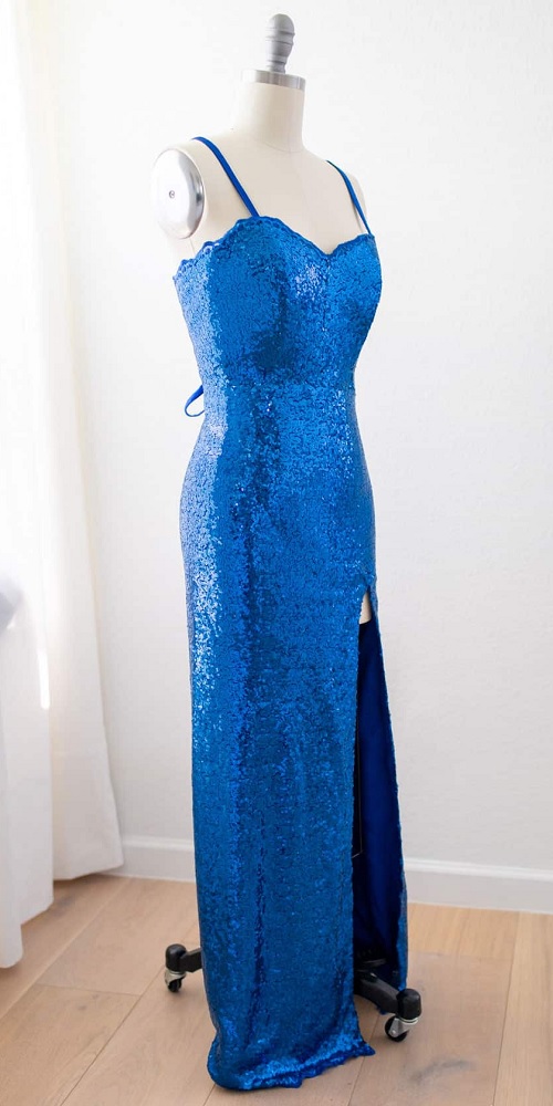 How To Sew A DIY Prom Dress with Sequins and a Tie Back