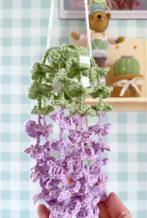 Wisteria Hanging Plant Crochet Tutorial | How to Crochet Wisteria Plant