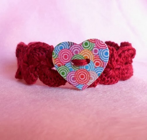 Crochet Valentine's Day Bracelet Free Patterns 3