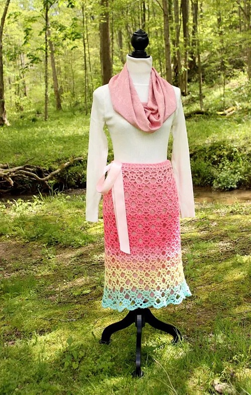 Midi Skirt Free Crochet Patterns 2