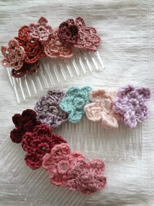 Make a Flower Hair comb - free flower pattern