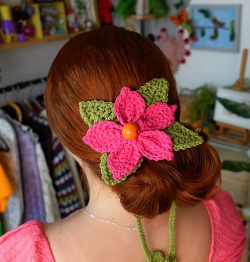 Crochet Flower Hair Accessory Pattern | Crochet Tutorial