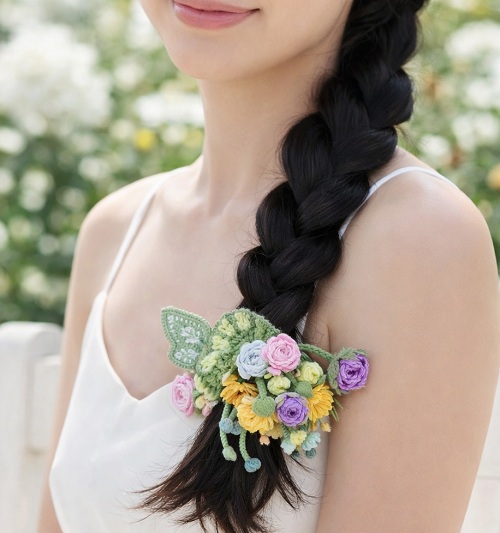 Crochet Flower Scrunchie Tutorial | Cute & Easy for Beginners