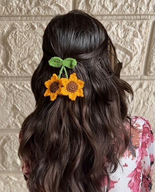 Crochet Sunflower Hairpin Tutorial | Easy & Super Cute Hair Accessory