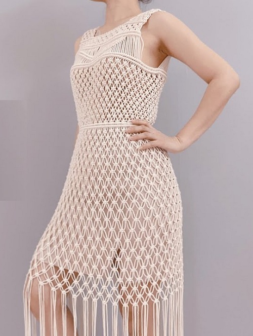 Macrame tutorial - Dress DIY #4 - Backless - Beach dress - Part 2