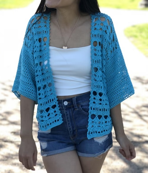 Crochet Summer Cardigan FREE Pattern: Summer Crochet Tops ( Part 1 )