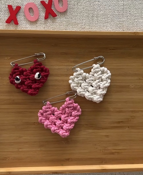 How To Make A Macrame Heart Brooch | Valentine's Day | Mother's Day | EASY Macrame Tutorial