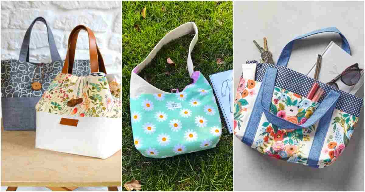 9 Tote Bags Free Sewing Patterns for Beginners - Hello Lidy