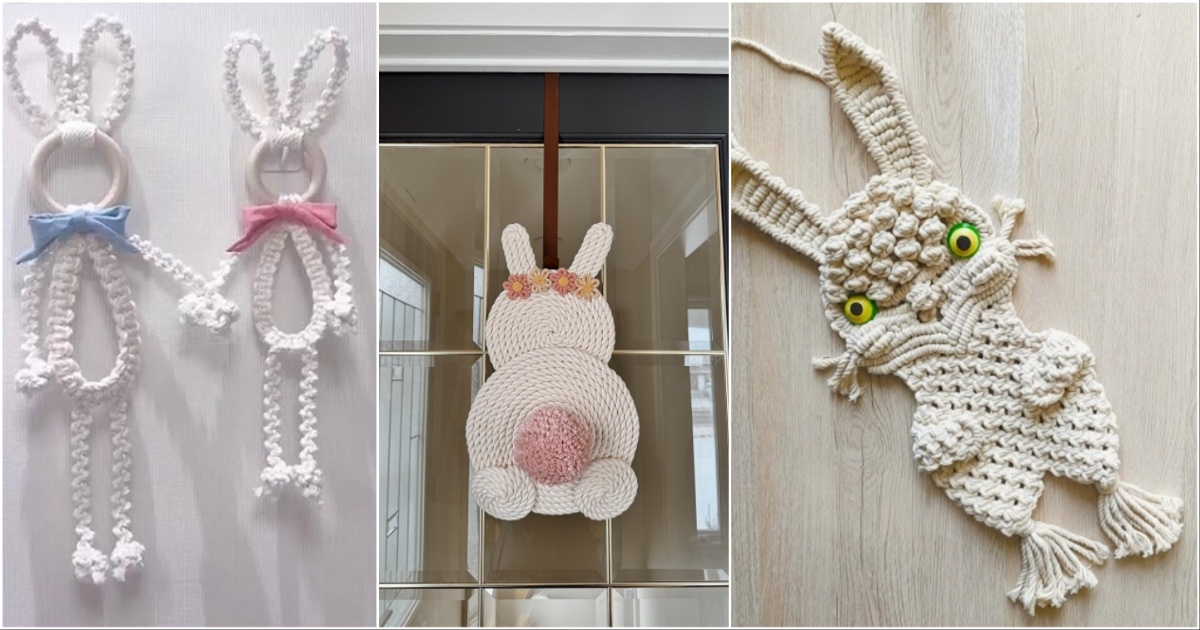 Macrame Rabbit Pattern 7 Macrame Bunny Free Patterns - Hello Lidy