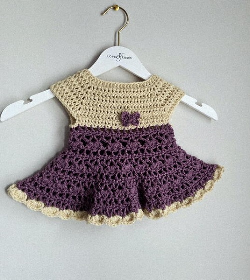 Butterfly Crochet Baby dress| Easy Baby Dress Tutorial.