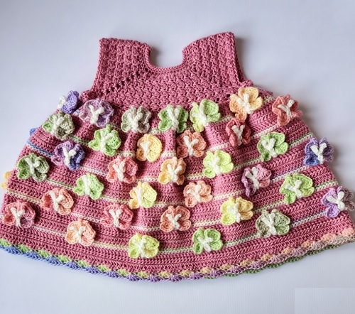 Crochet Butterfly Baby Dress Part 1