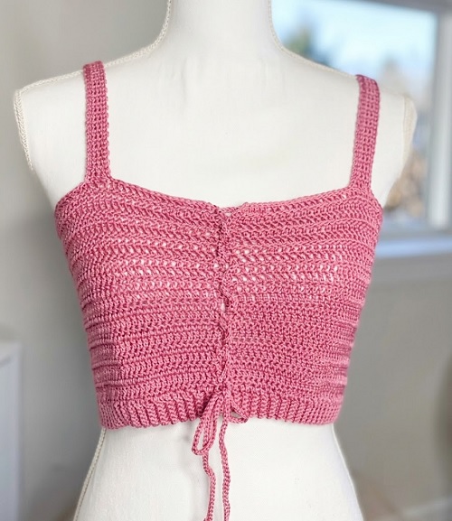 One Skein Reversible Crop Top