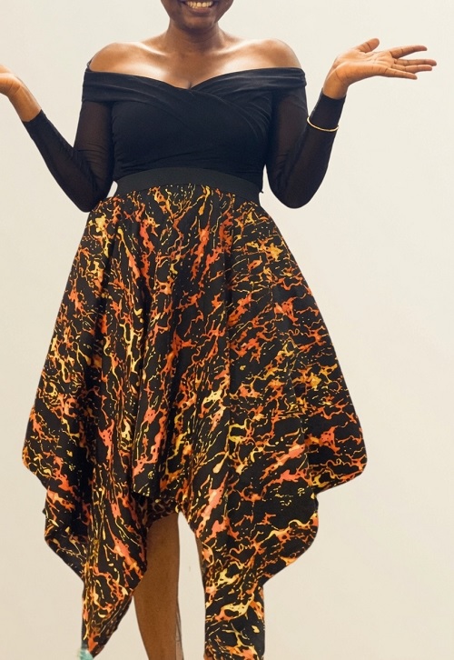 ELASTIC CIRCLE HANDKERCHIEF SKIRT in 30 Mins