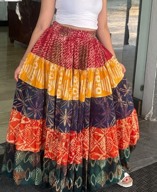 Sew a Tiered Patchwork Maxi Skirt