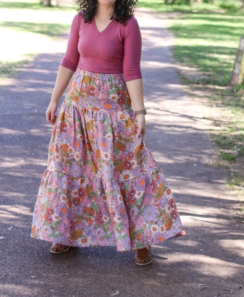 three tier skirt with less fabric