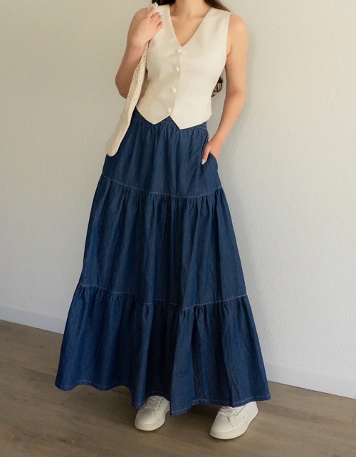 Maxi Tiered Ruffle Skirt