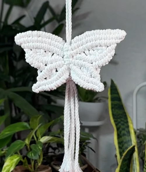 Macrame Butterfly Keychain