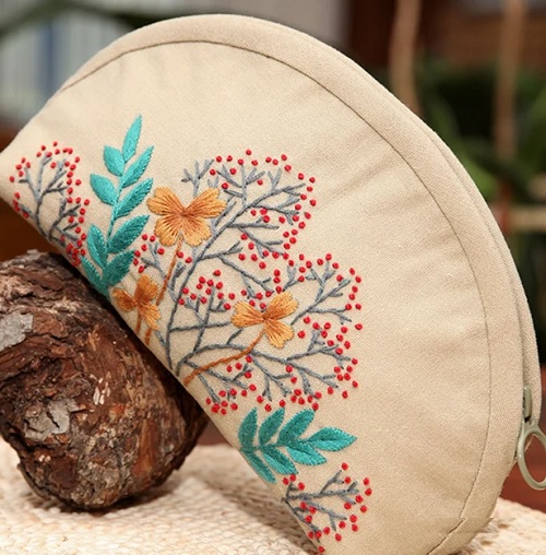 Embroidery Cosmetic Bag Kit