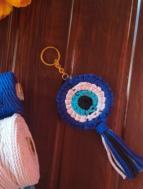 Diy Macrame Evil Eye Keychain