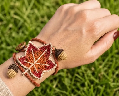 Crochet Fall Bracelet