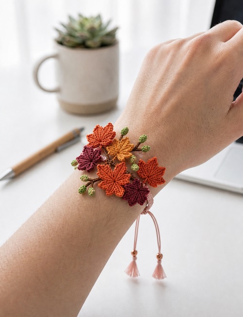 Crochet Fall Bracelet