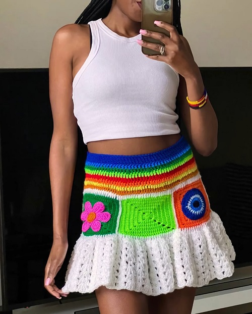 Crochet Fall Skirt free Patterns