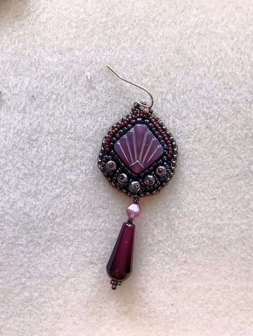 Victorian-Inspired Bead Embroidered Earrings