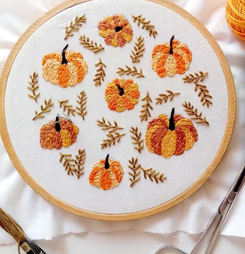 Pumpkin Embroidery