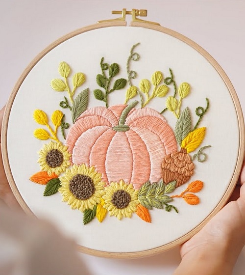 Pumpkin Embroidery