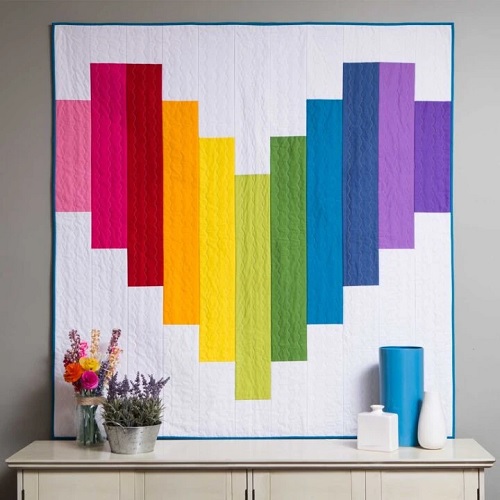 Heart Strip Quilt