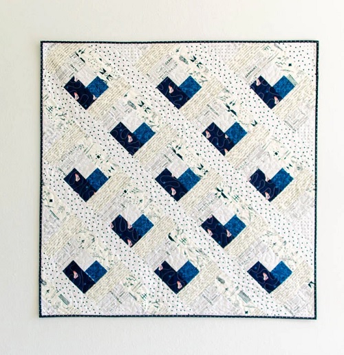 Heart Log Cabin Quilt
