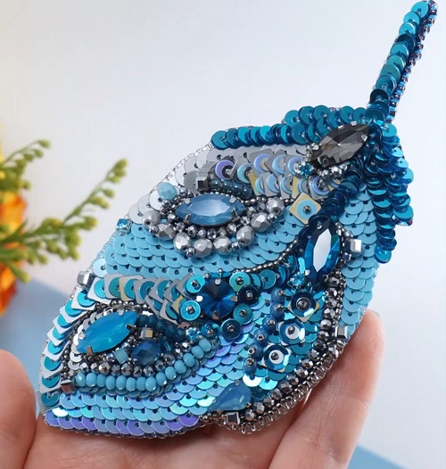 Bead Embroidery feather