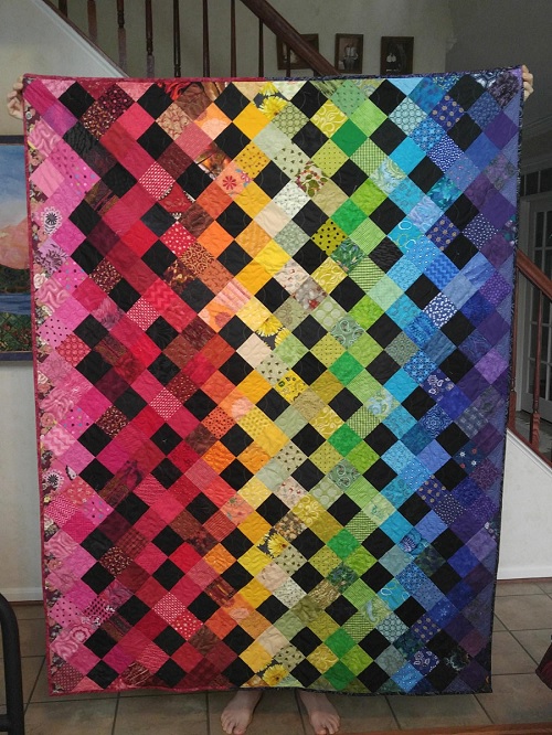 rainbow-drops quilt