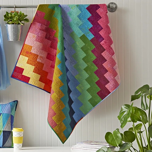 Rainbow Zigzags Quilt