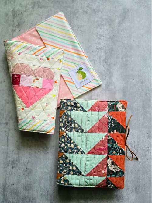 Scrappy Heart Quilted Journal Cover