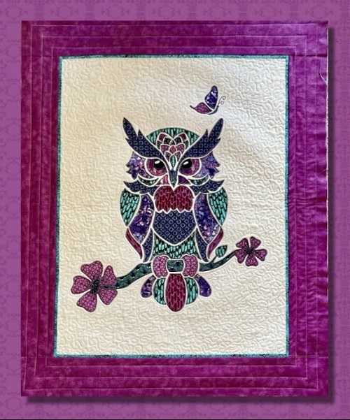 Owl Raw Edge Appliqué Quilt