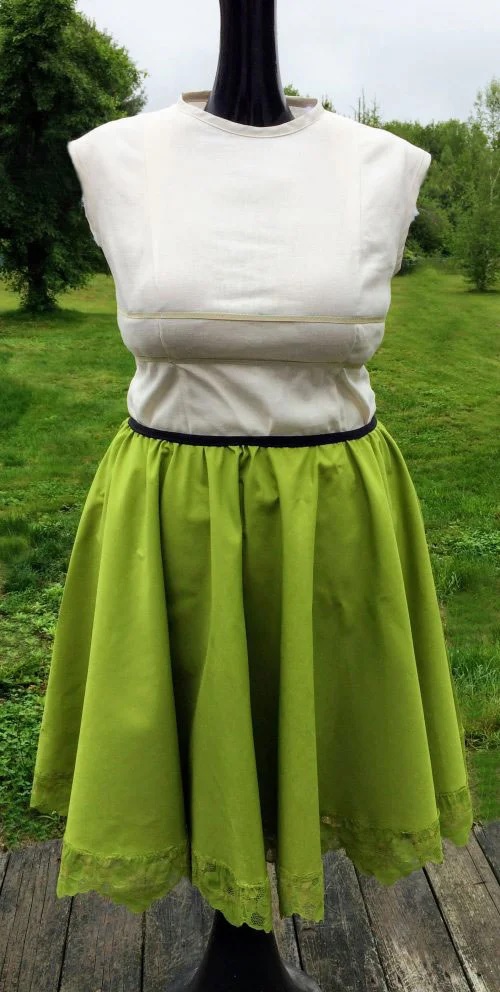 Tablecloth Refashion skirt