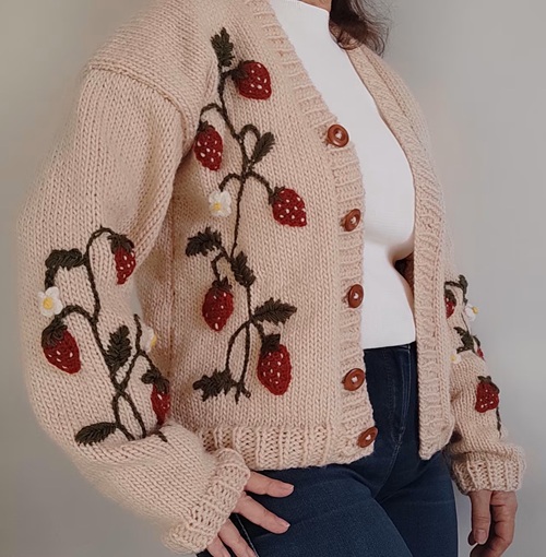 Strawberry Cardigan