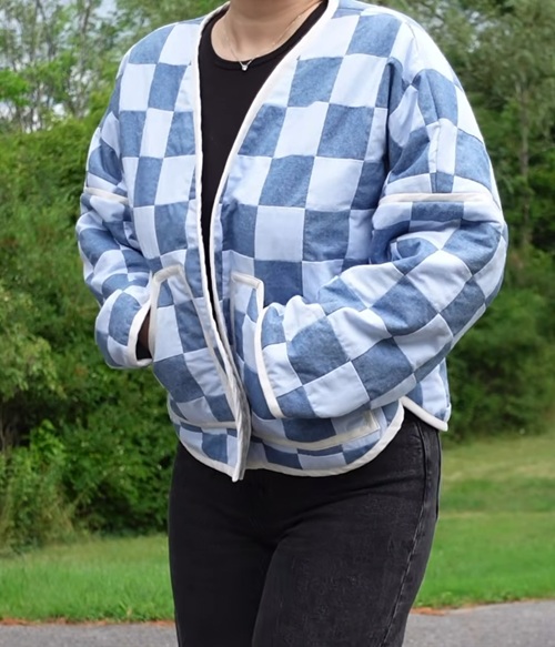 DIY Checkerboard Jacket