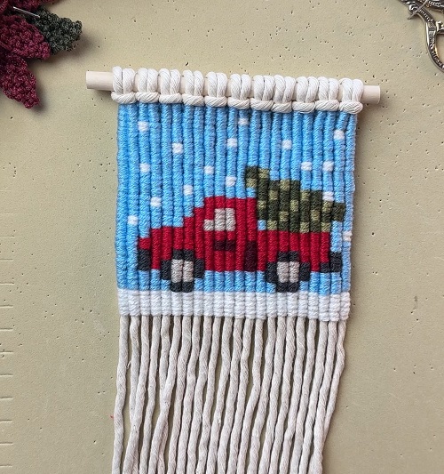 Little Red Truck & Christmas Tree Wall Decor
