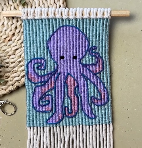 Macrame Octopus Pixel Art