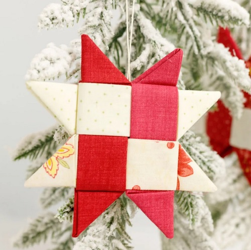 sewn star ornament