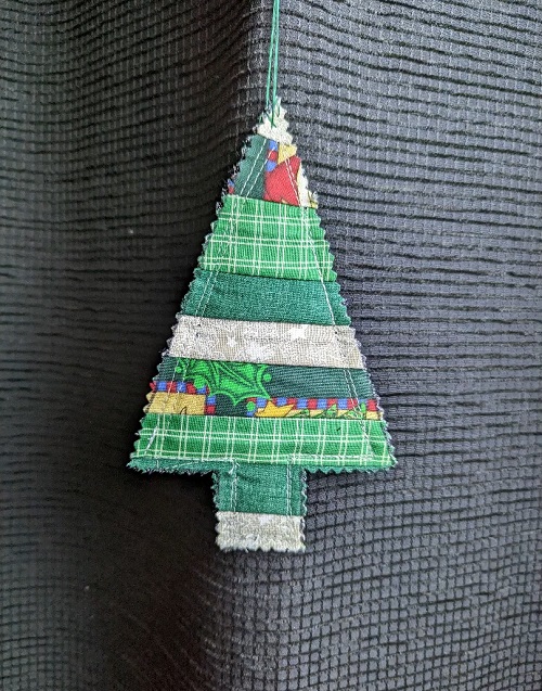 christmas tree sewn ornament